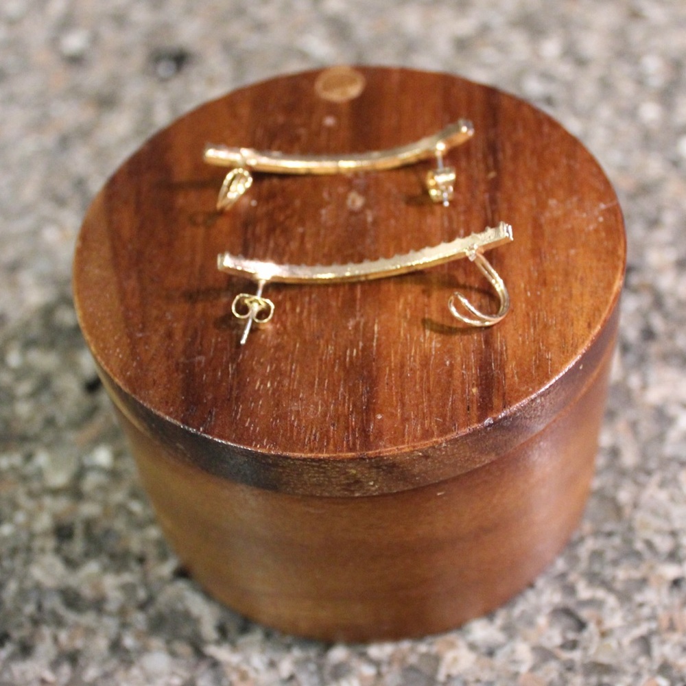 Elegant Faux Diamond Ear Climbers - Picture 2 of 2